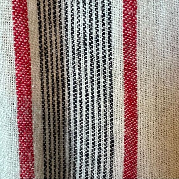 Gap Cream Red Grey Linen Capri Jumpsuit - Picture 9 of 12